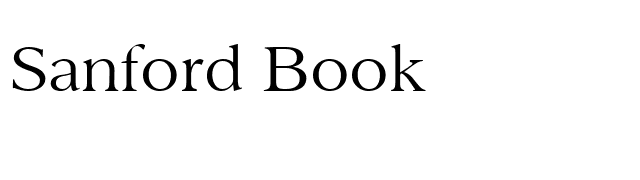 Sanford Book font preview