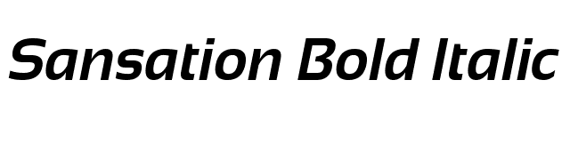 Sansation Bold Italic font preview