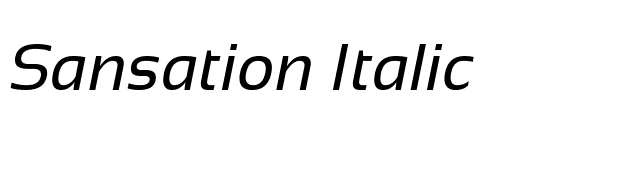 Sansation Italic font preview