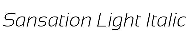 Sansation Light Italic font preview