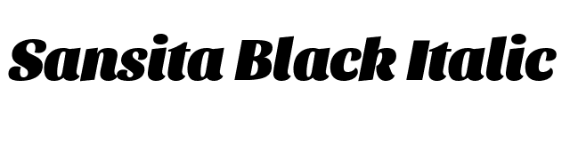 Sansita Black Italic font preview