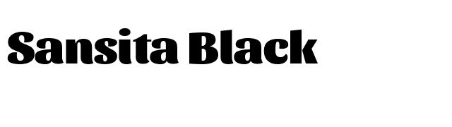 Sansita Black font preview