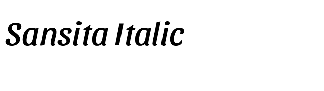 Sansita Italic font preview
