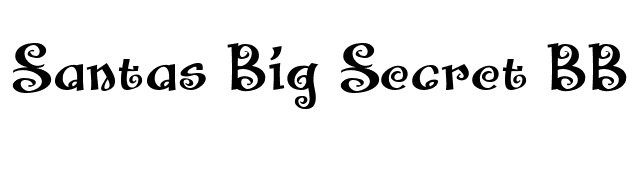 Santas Big Secret BB font preview
