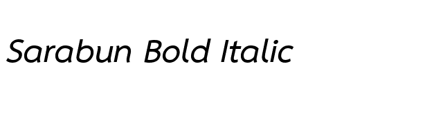 Sarabun Bold Italic font preview
