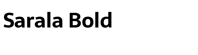 Sarala Bold font preview