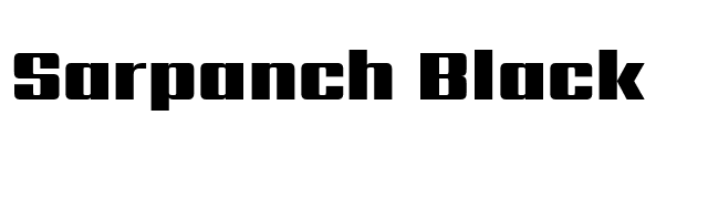 Sarpanch Black font preview