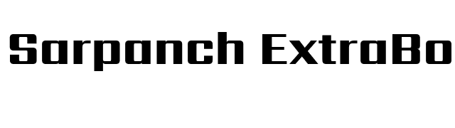 Sarpanch ExtraBold font preview