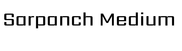 Sarpanch Medium font preview