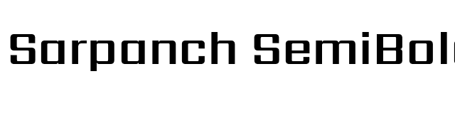 Sarpanch SemiBold font preview