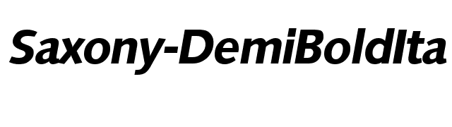 Saxony-DemiBoldIta font preview