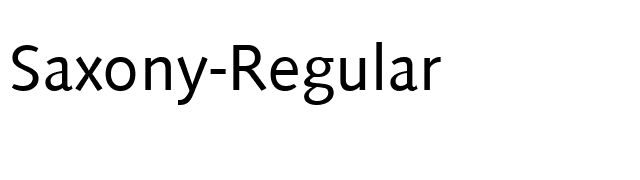 Saxony-Regular font preview