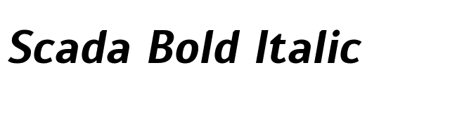 Scada Bold Italic font preview