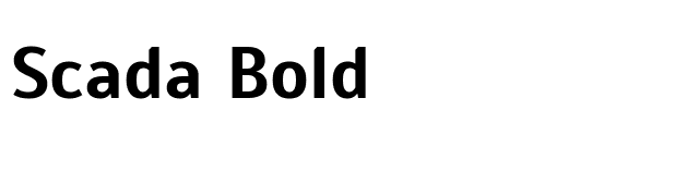 Scada Bold font preview