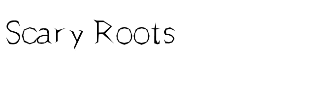 Scary Roots font preview