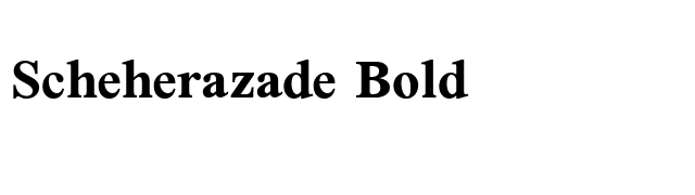 Scheherazade Bold font preview