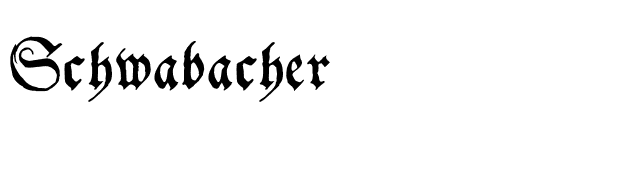 Schwabacher font preview