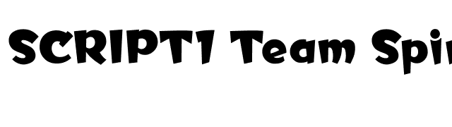 SCRIPT1 Team Spirit Normal font preview