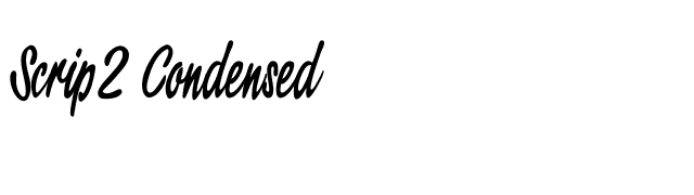 Script2 Condensed font preview