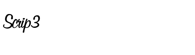 Script3 font preview