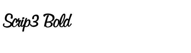 Script3 Bold font preview