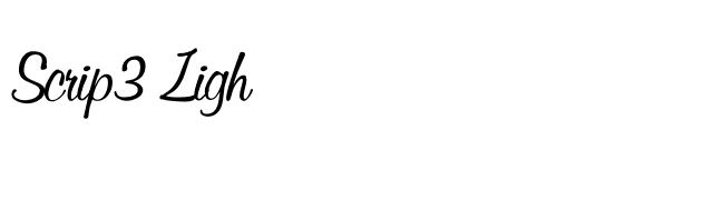 Script3 Light font preview