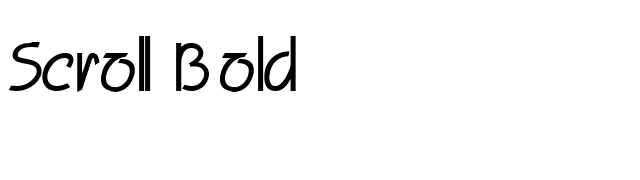 Scroll Bold font preview