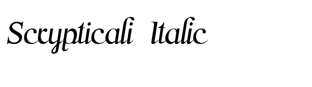 Scrypticali Italic font preview