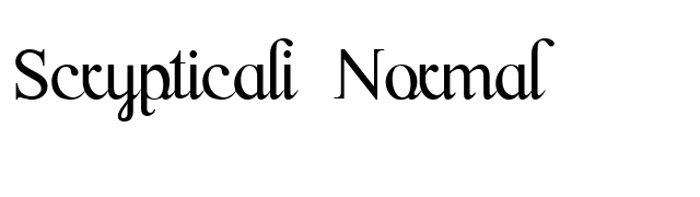 Scrypticali Normal font preview