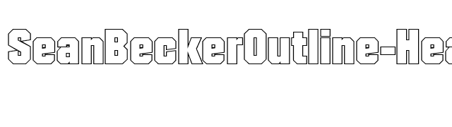seanbeckeroutline-heavy-regular font preview