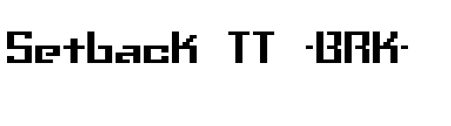 Setback TT -BRK- font preview