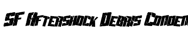SF Aftershock Debris Condensed Italic font preview