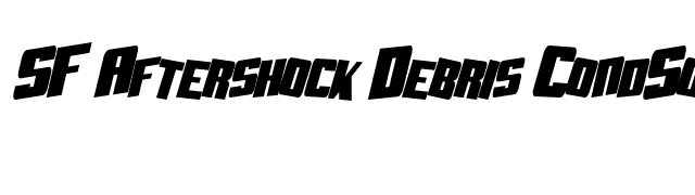 sf-aftershock-debris-condsolid-italic font preview