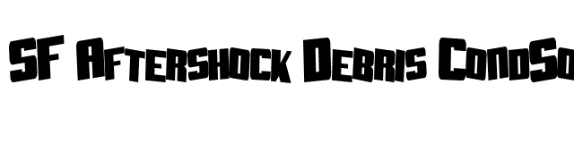 SF Aftershock Debris CondSolid font preview