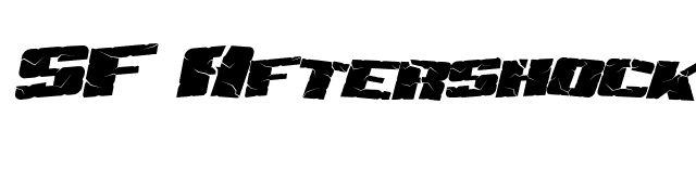 sf-aftershock-debris-italic font preview