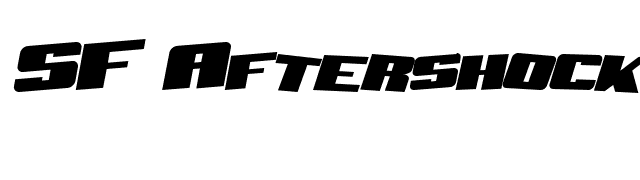 SF Aftershock Debris Solid Italic font preview