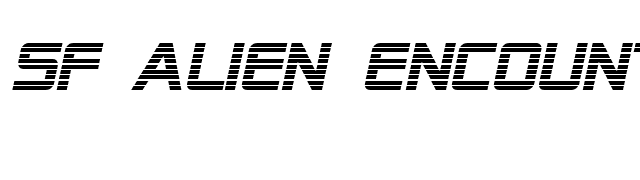 SF Alien Encounters Italic font preview