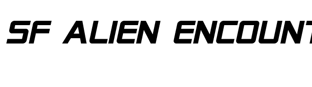 SF Alien Encounters Solid Italic font preview