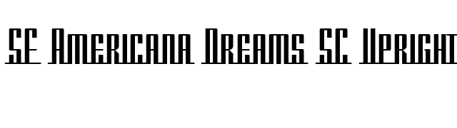 SF Americana Dreams SC Upright font preview