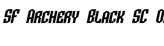 SF Archery Black SC Oblique font preview