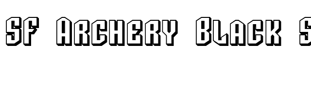 SF Archery Black SC Shaded font preview