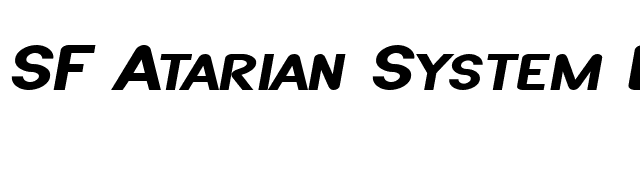 SF Atarian System Extended Bold Italic font preview