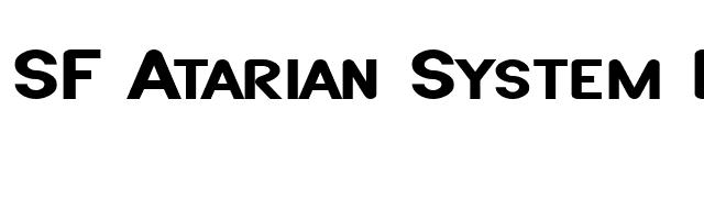 SF Atarian System Extended Bold font preview
