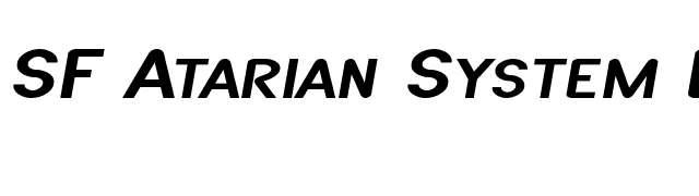 SF Atarian System Extended Italic font preview