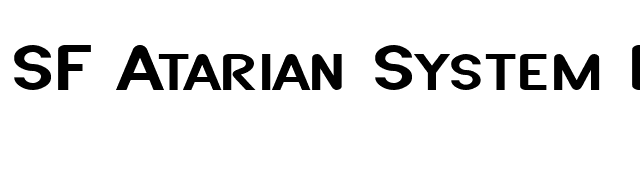 SF Atarian System Extended font preview