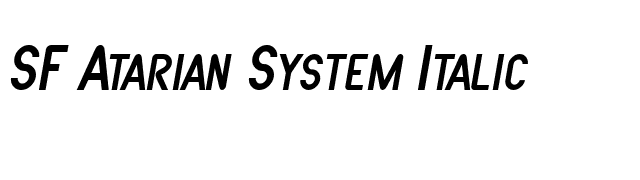 SF Atarian System Italic font preview