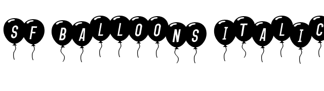 SF Balloons Italic font preview