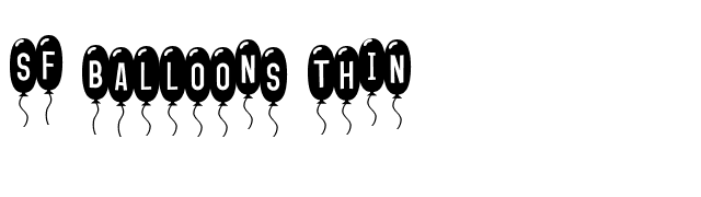 SF Balloons Thin font preview