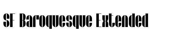 SF Baroquesque Extended font preview