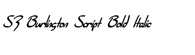 SF Burlington Script Bold Italic font preview